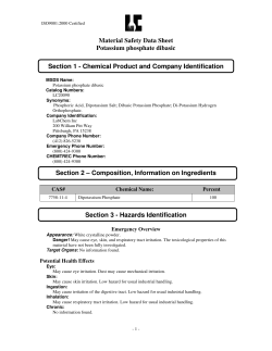 Material Safety Data Sheet Potassium phosphate