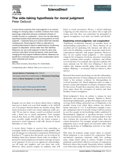 The side-taking hypothesis for moral judgment