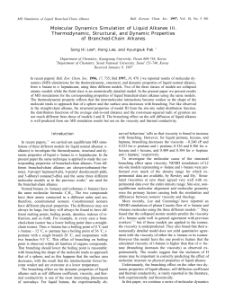 Molecular Dynamics Simulation of Liquid Alkanes Ⅲ