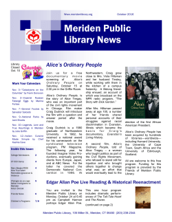 Meriden Public Library News