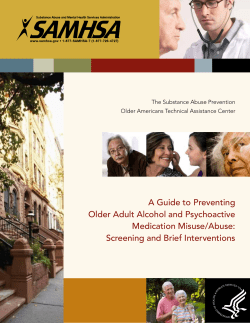 A Guide to Preventing Older Adult Alcohol and Psychoactive