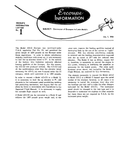 ERCOUPE INFORMATION LETTER