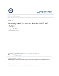 Assessing Scientific Inquiry: Teacher Beliefs and Practices