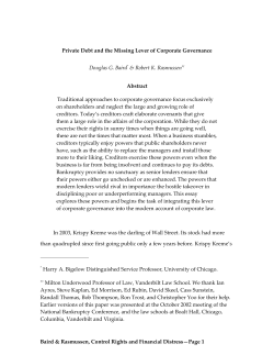 Private Debt and the Missing Lever of Corporate Governance