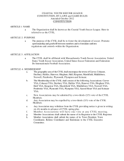 Constitution, Bylaws and Game Rules