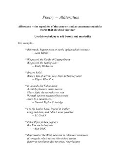 Alliteration