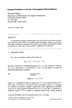 Extremal Problems on the Set of Nonnegative Definite Matrices