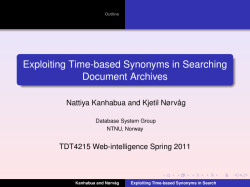 Exploiting Time-based Synonyms in Searching Document Archives