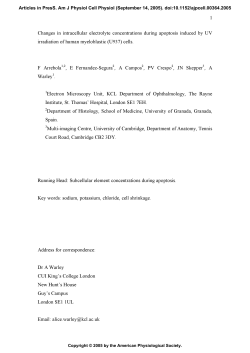 1 Changes in intracellular electrolyte concentrations during