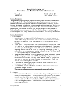 Histories of the Modern in Southeast Asia