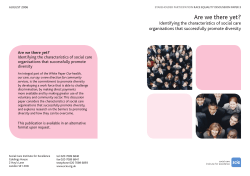 Are we there yet?Identifying the characteristics of social care