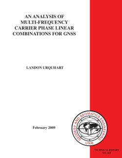 an analysis of multi-frequency carrier phase linear combinations for