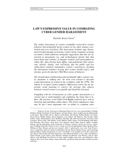 law`s expressive value in combating cyber gender harassment