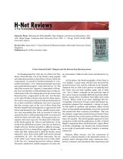 A New National Faith?: Religion and the Retreat from Reconstruction