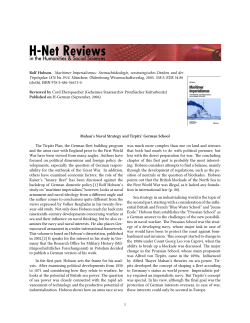 Mahan`s Naval Strategy and Tirpitz` German School - H-Net