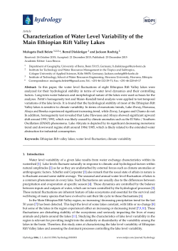 Characterization of Water Level Variability of the Main Ethiopian Rift