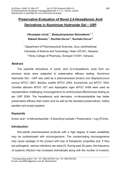 Preservative Evaluation of Novel 2,4