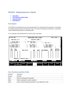 PS1032 - Deductions for a Check
