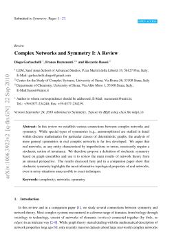 Complex Networks and Symmetry I: A Review