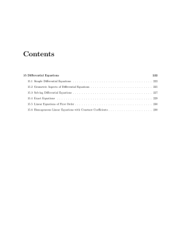 Differential Equations