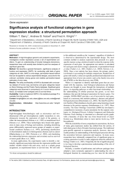 Significance analysis of functional categories in gene expression