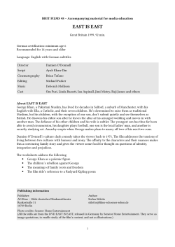 EAST IS EAST - Deutsches Filminstitut
