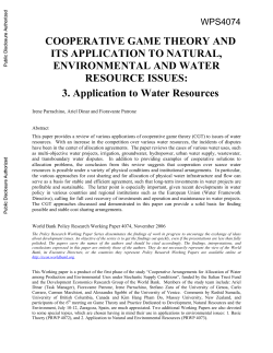 Cooperative game theory and its application to water resources