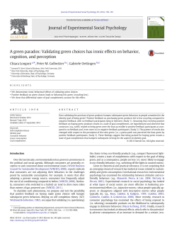 A green paradox: Validating green choices has ironic effects on