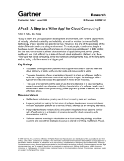Research APaaS: A Step to a `Killer App` for Cloud Computing?