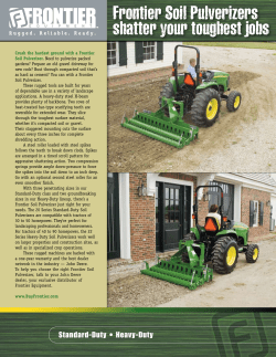 Frontier Soil Pulverizers shatter your toughest jobs