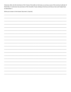 Historians often cite the harshness of the Treaty of Versailles on