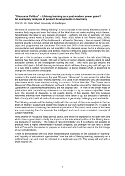 Discourse Politics in Germany