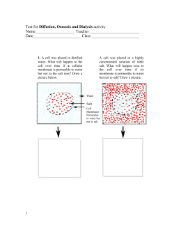 Dialysis is very similar to osmosis
