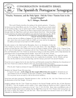 lar interest are the Ephod, Ḥoshen , and, the