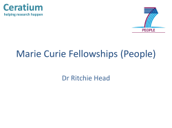 Ceratium Marie Curie Fellowships (People) Ceratium