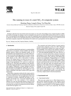 The running-in wear of a steel/Sic,-Al composite system