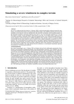 Simulating a severe windstorm in complex terrain