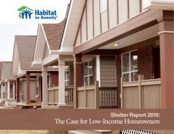 Shelter Report 2010 - Habitat for Humanity