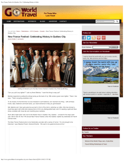 New France Festival in Quebec City