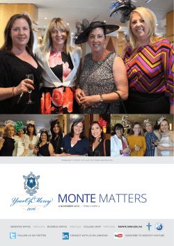 monte matters - Monte Sant` Angelo Mercy College