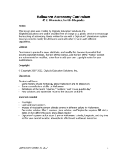 Halloween Astronomy Curriculum