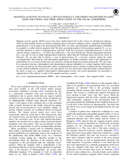 MAGNETO-ACOUSTIC WAVES IN A GRAVITATIONALLY