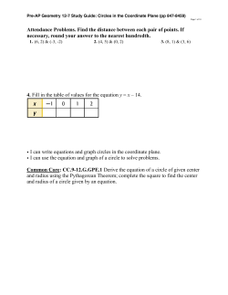 Geometry 12_7 Study Guide Circles in the Coordinate Plane.pages