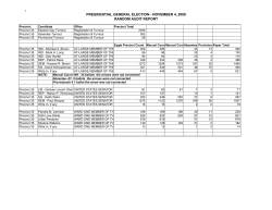 Presidential General Election Audit Report