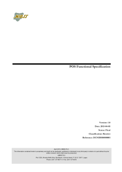 POS Functional Specification