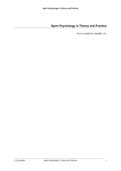 Sport Psychology in Theory and Practice