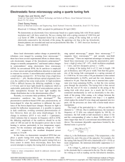 Electrostatic force microscopy using a quartz tuning fork