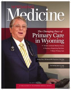 Primary Care in Wyoming - Wyoming Medical Society