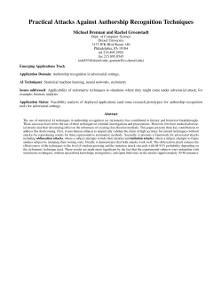 Practical Attacks Against Authorship Recognition Techniques