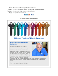 April 2016 Newsletter